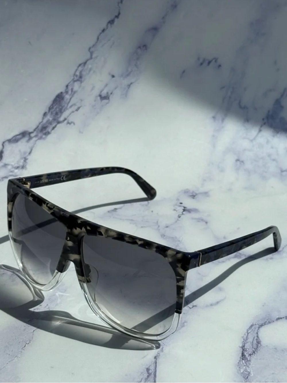 NWT Loewe Filipa Oversized Mask Sunglasses in Blue Havana